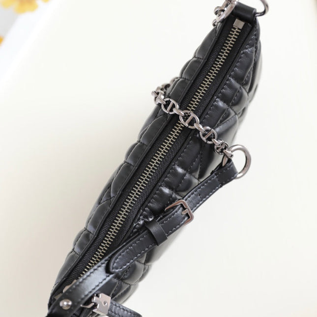 MINI CARO BAG 25 IN BLACK LAMBSKIN