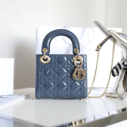 LADY 17 IN SKY AEGEAN BLUE WITH CANNAGE PATTERN