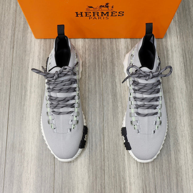 HM FLEX SLIP-ON SNEAKER LIGHT GRAY WOVEN FABRIC