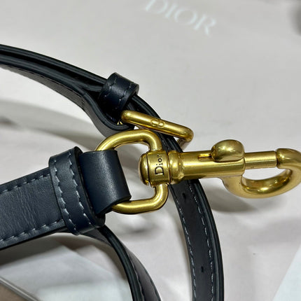 DIOR 26S SADDLE BAG 19 IN BLUE OBLIQUE JACQUARD