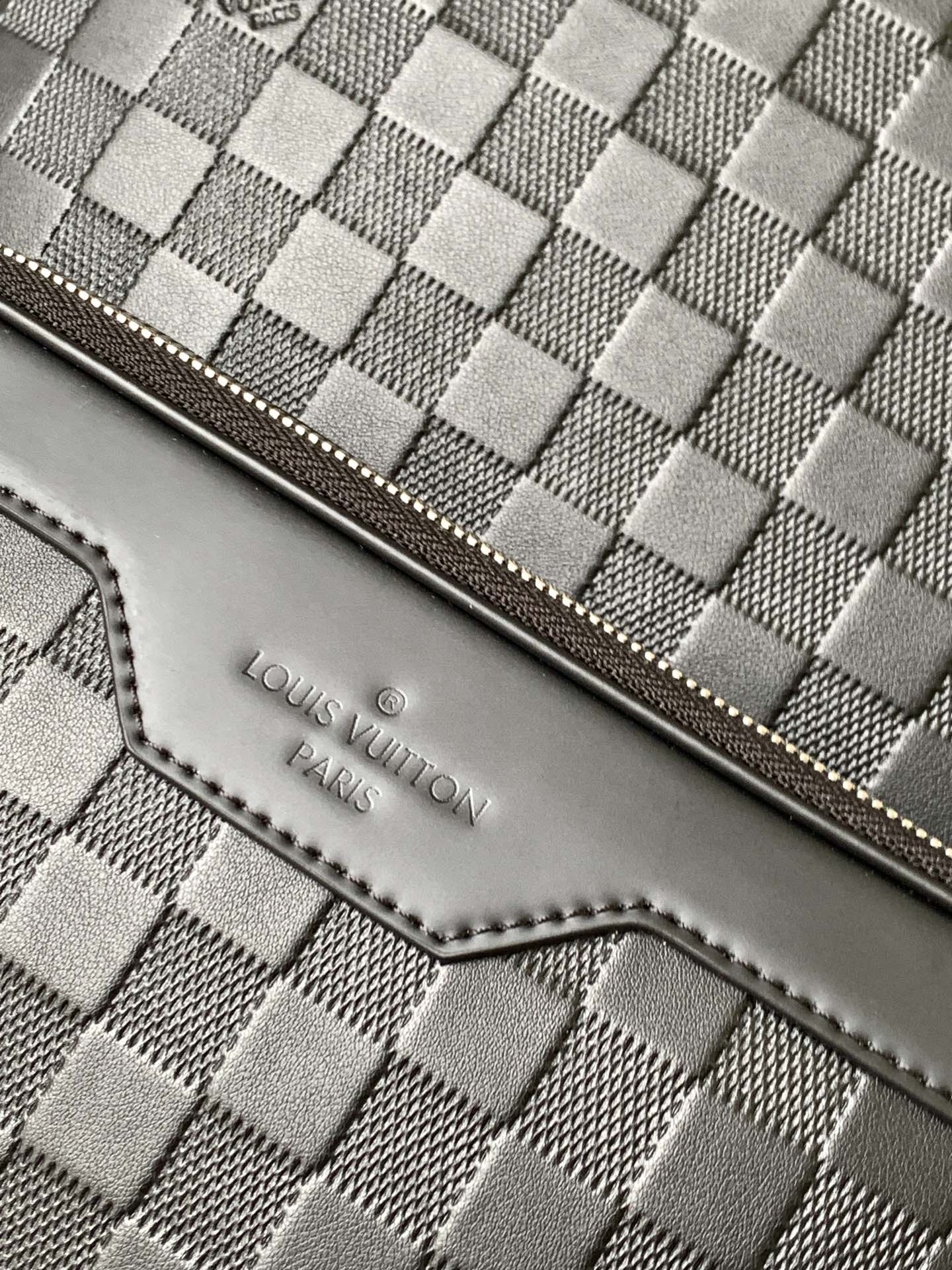 DAMIER CAMPUS BACKPACK 39 IN BLACK CALFSKIN AND CANVAS