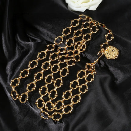 CHANEL 25S CHAIN BELT IN GOLD METAL 615891