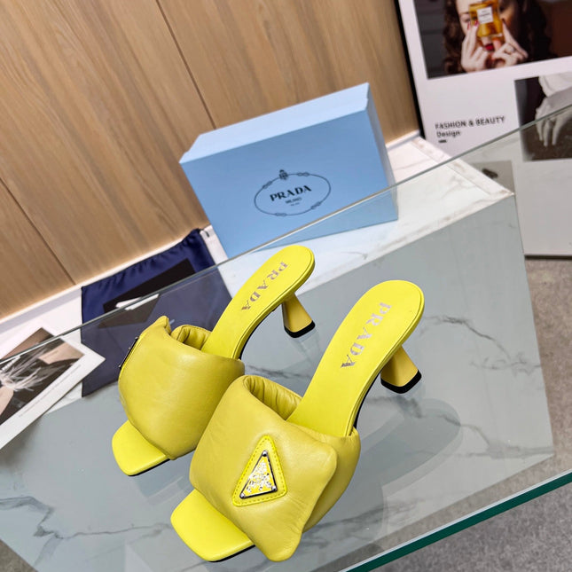PRA SOFT PADDED NAPPA SANDALS 60 LEMON LAMBSKIN