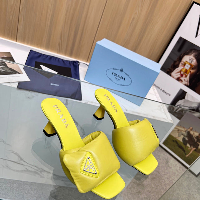 PRA SOFT PADDED NAPPA SANDALS 60 LEMON LAMBSKIN