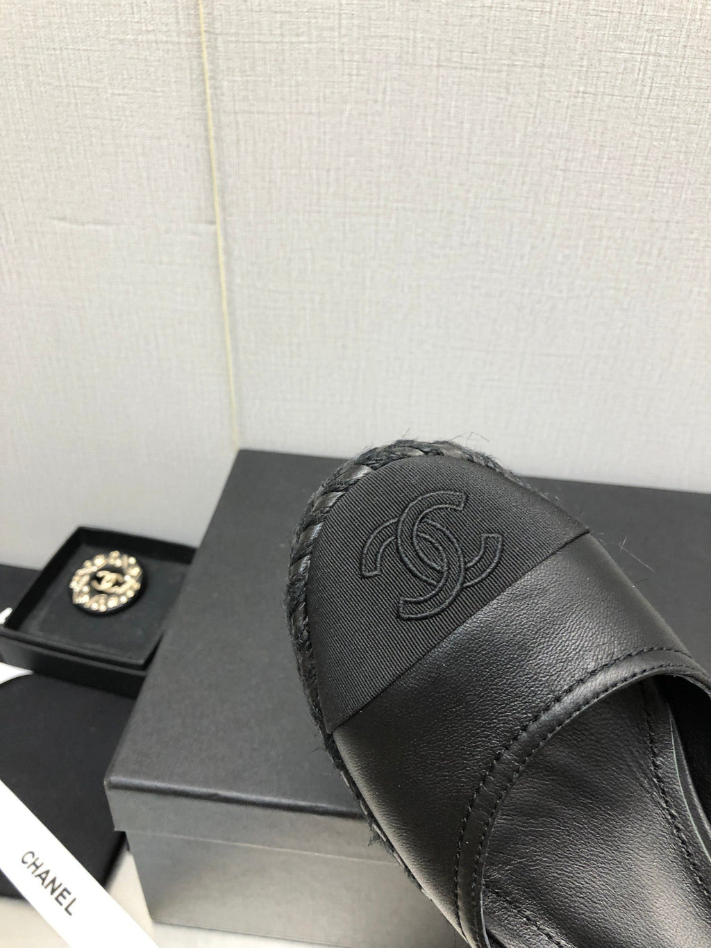 MARY JANE WEDGE BLACK LAMBSKIN