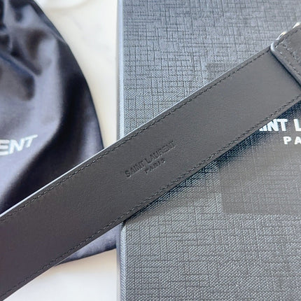 YSL 25S BELT 30 MM IN BLACK CALFSKIN 540221