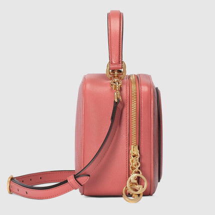 GUCCI 26S TOP HANDLE BAG 17 IN PINK CALFSKIN