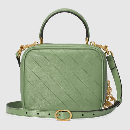 GUCCI 26S TOP HANDLE BAG 17 IN LIGHT GREEN CALFSKIN