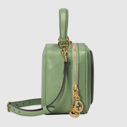 GUCCI 26S TOP HANDLE BAG 17 IN LIGHT GREEN CALFSKIN
