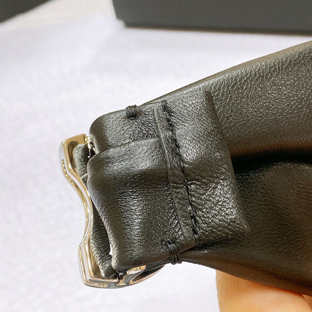 CHANEL 26S BELT 30 MM IN BLACK LAMBSKIN 662947