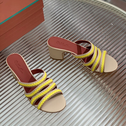 LP SPRIGHTLY CHARMS MID-SANDAL LEMON CALFSKIN