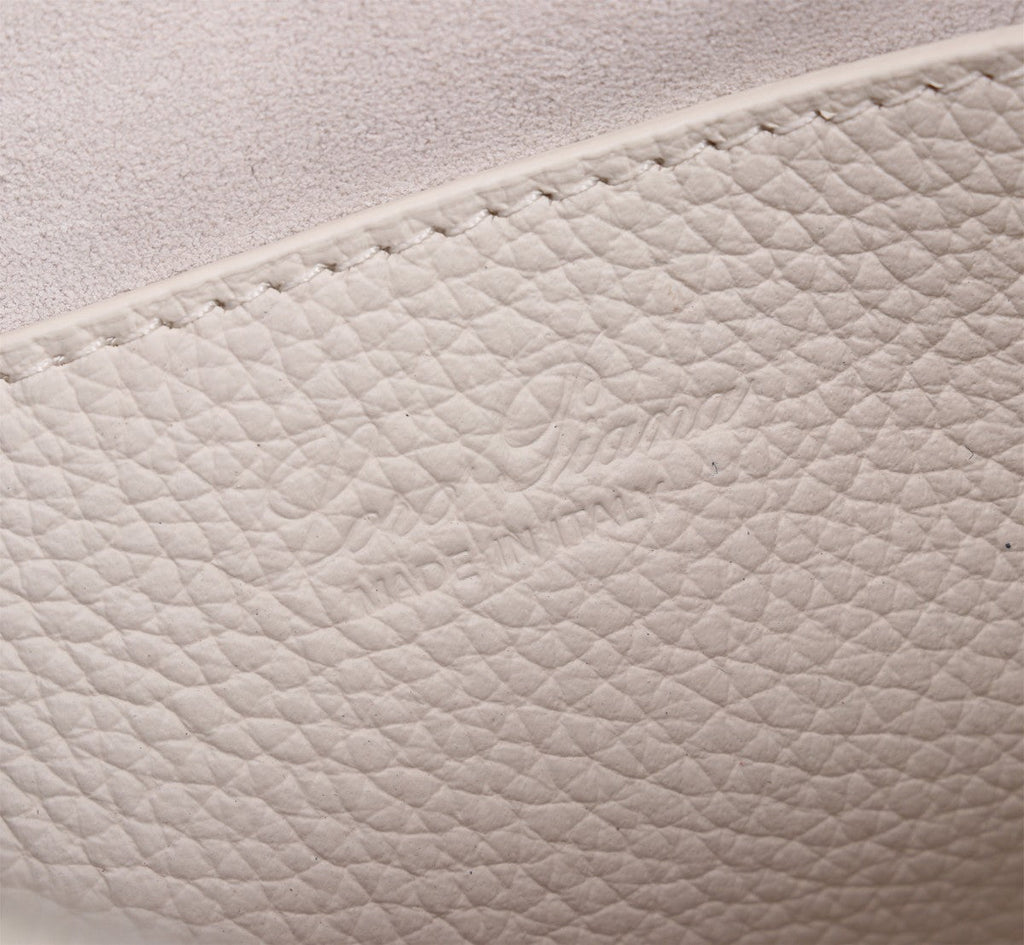 NANO SMILE BAG 18 IN WHITE CALFSKIN