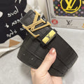 LV 25S BELT 38 MM IN BLACK CALFSKIN 593268