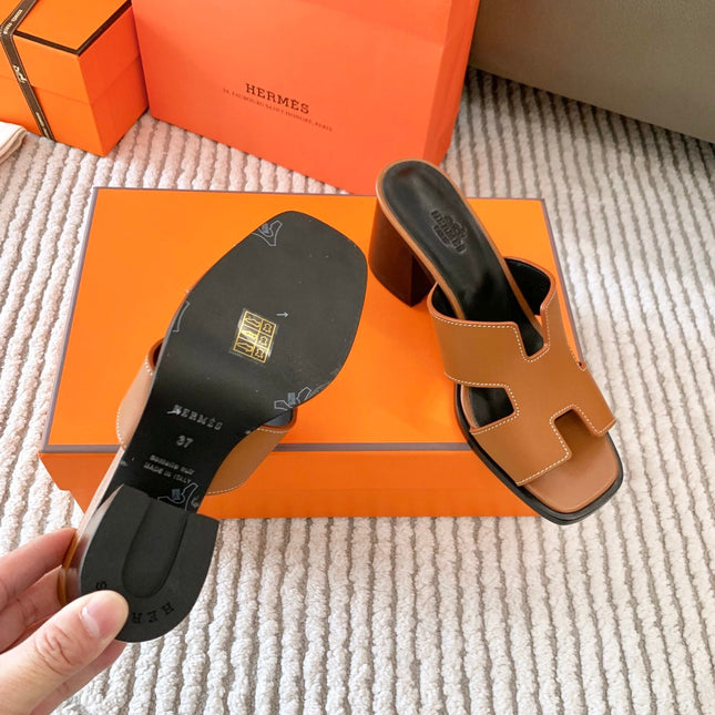 HELIA 60 SANDAL IN BRONZE BROWN CALFSKIN