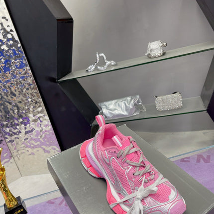 3XL SNEAKER IN PINK MIX SILVER MESH AND POLYURETHANE
