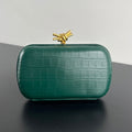 KNOT 19 IN EDEN GREEN CROCODILE PATTERN CALFSKIN