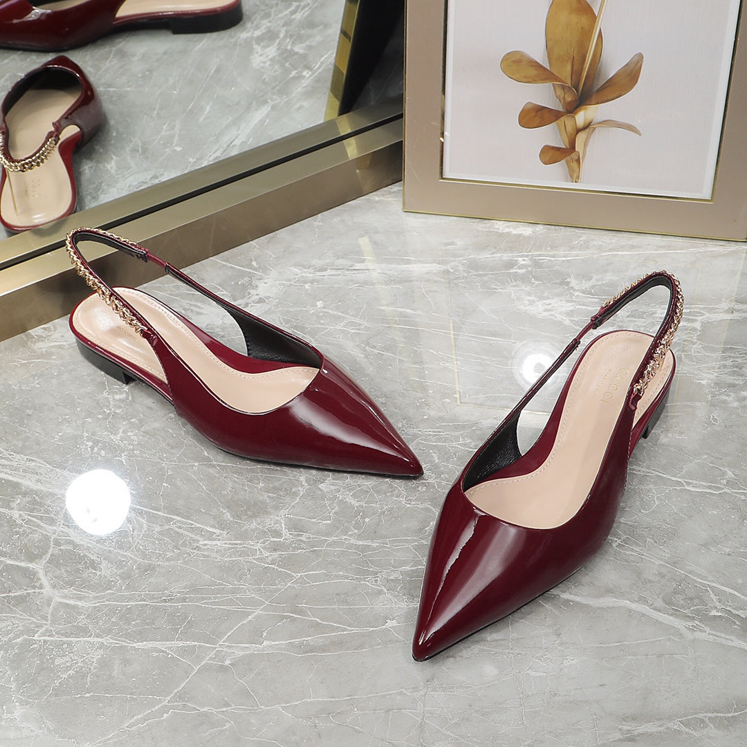 GG  Signoria Ballet Flat red wine