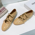 FLAT MARY JANE IN SEPIA TAN CALFSKIN