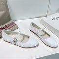 WHITE PYTHON PRINT LEATHER BALLET FLATS