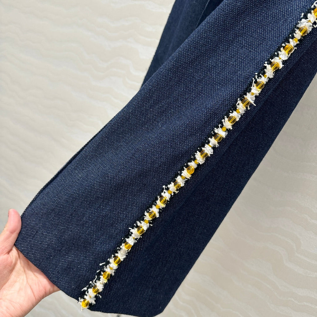 CC 25 Straight Pant Blue denim Cotton
