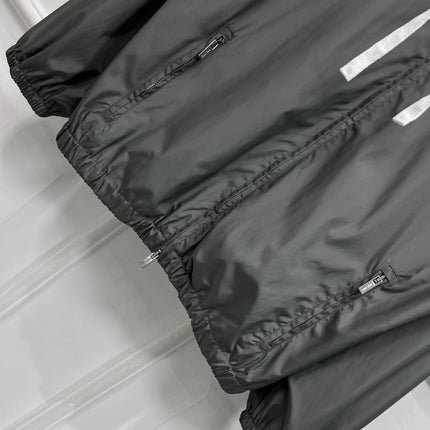 MIU 25S HOODED JACKET GREY IN NYLON 263131