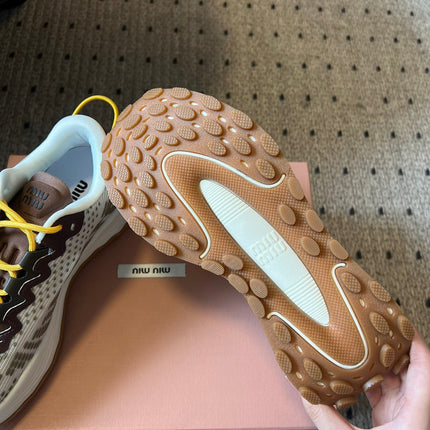 MIUMIU 26S SNEAKERS IN IVY GREEN TECHNICAL FABRIC