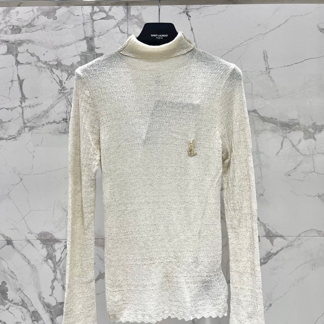 YSL 25S FITTED TURTLENECK SWEATER STYLE 182