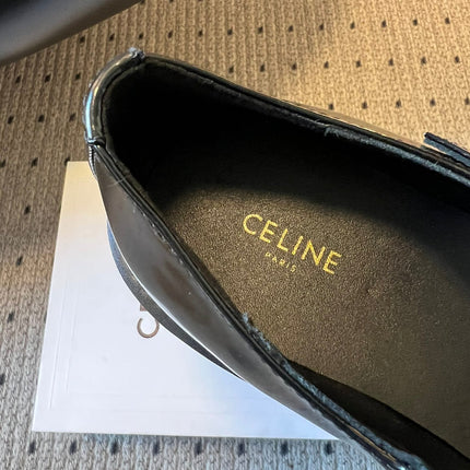 CELINE 26S BULKY BABIES MARY JANE SHOES 40 MM IN BLACK CALFSKIN