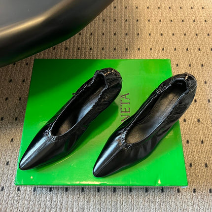 BOTTEGA VENETA 26S HIGH HEELS 40 MM IN BLACK CALFSKIN