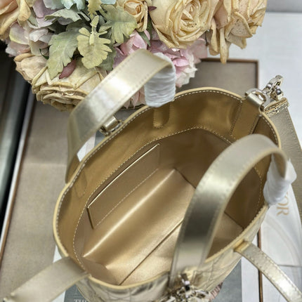 DIOR 26S TOUJOURS BAG 18 IN GOLD CALFSKIN