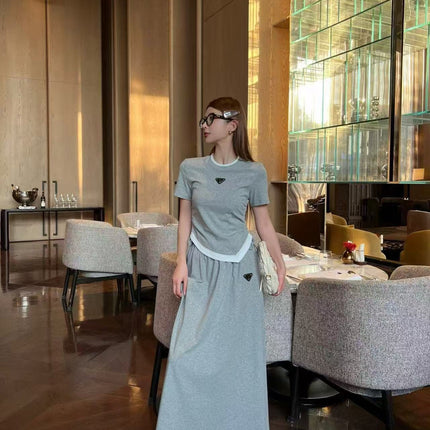 PRADA 26S TOP AND SKIRT SET STYLE 833