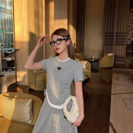 PRADA 26S TOP AND SKIRT SET STYLE 833