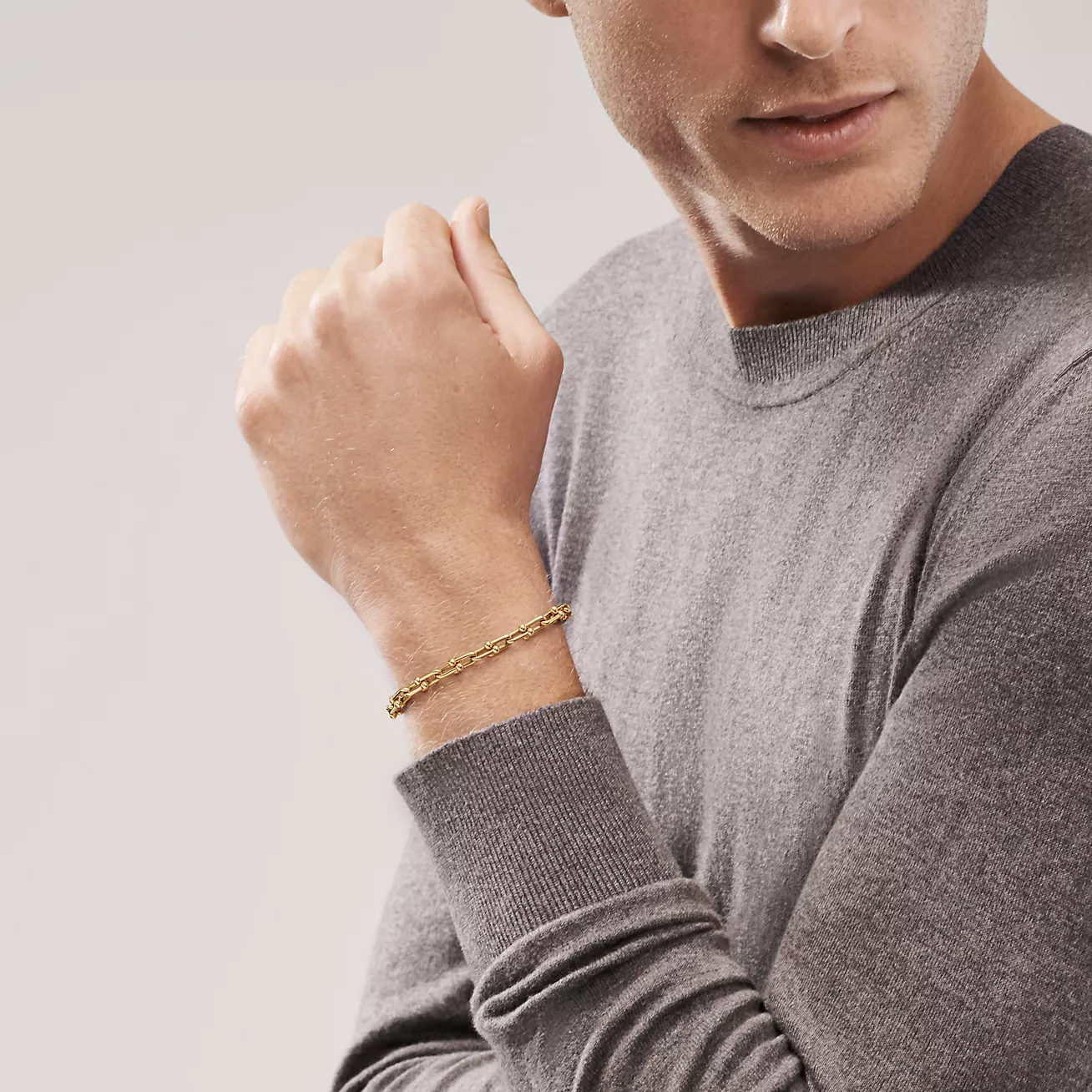 HARDWARE SMALL LINK 26 MOTIF GOLD BRACELET