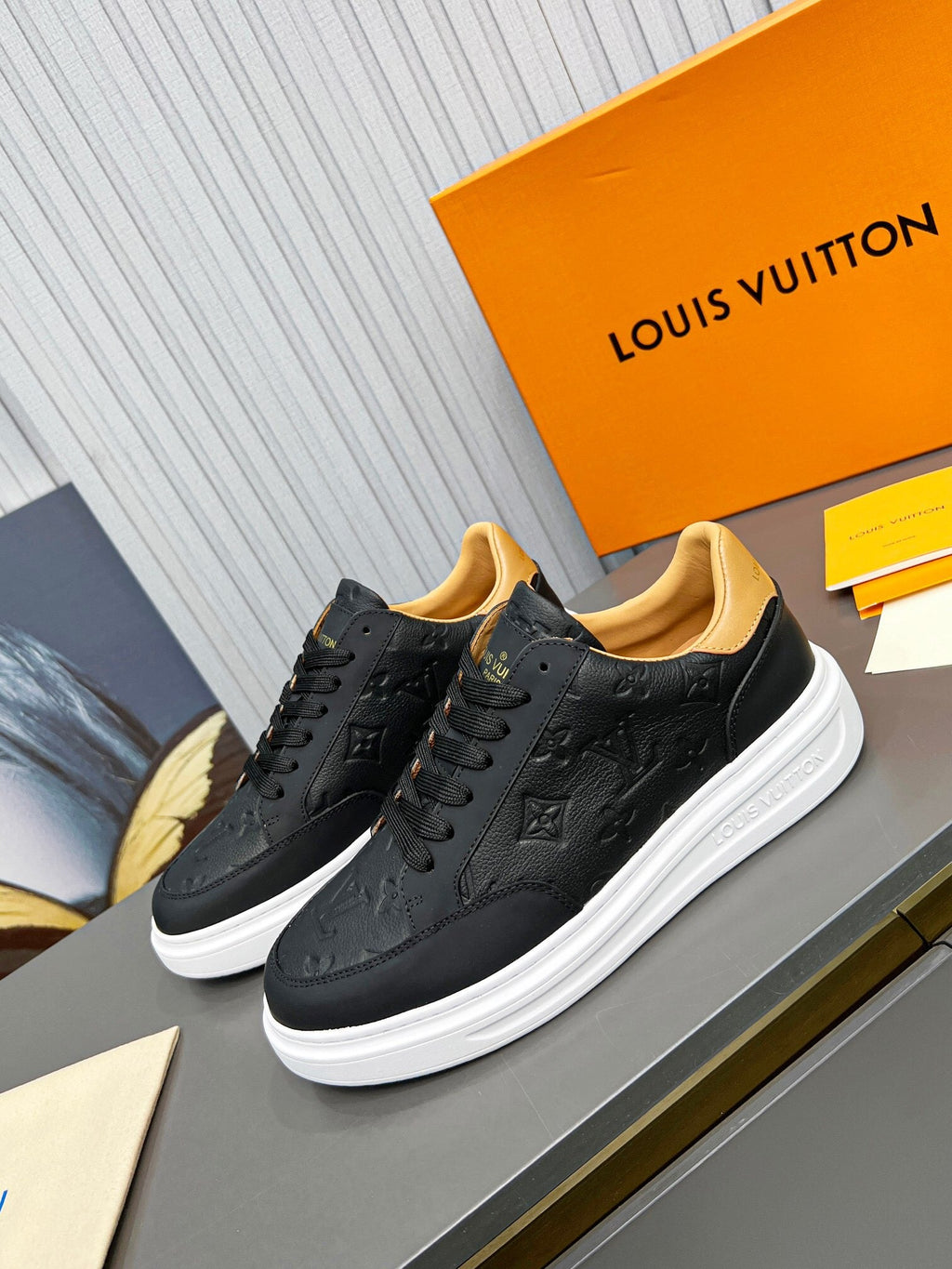 LV BEVERLY SNEAKER BLACK CALFSKIN