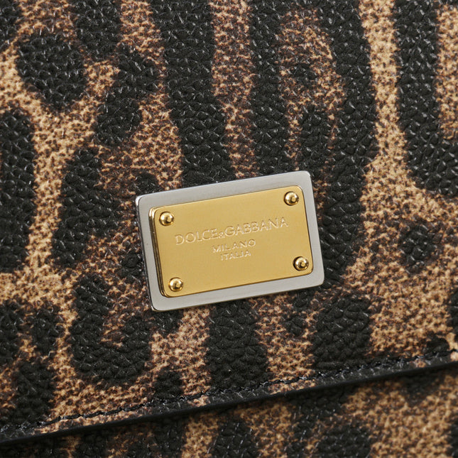 DG SICILY DAUPHINE LEOPARD 25 CALFSKIN