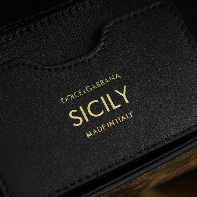 DG SICILY DAUPHINE LEOPARD 25 CALFSKIN