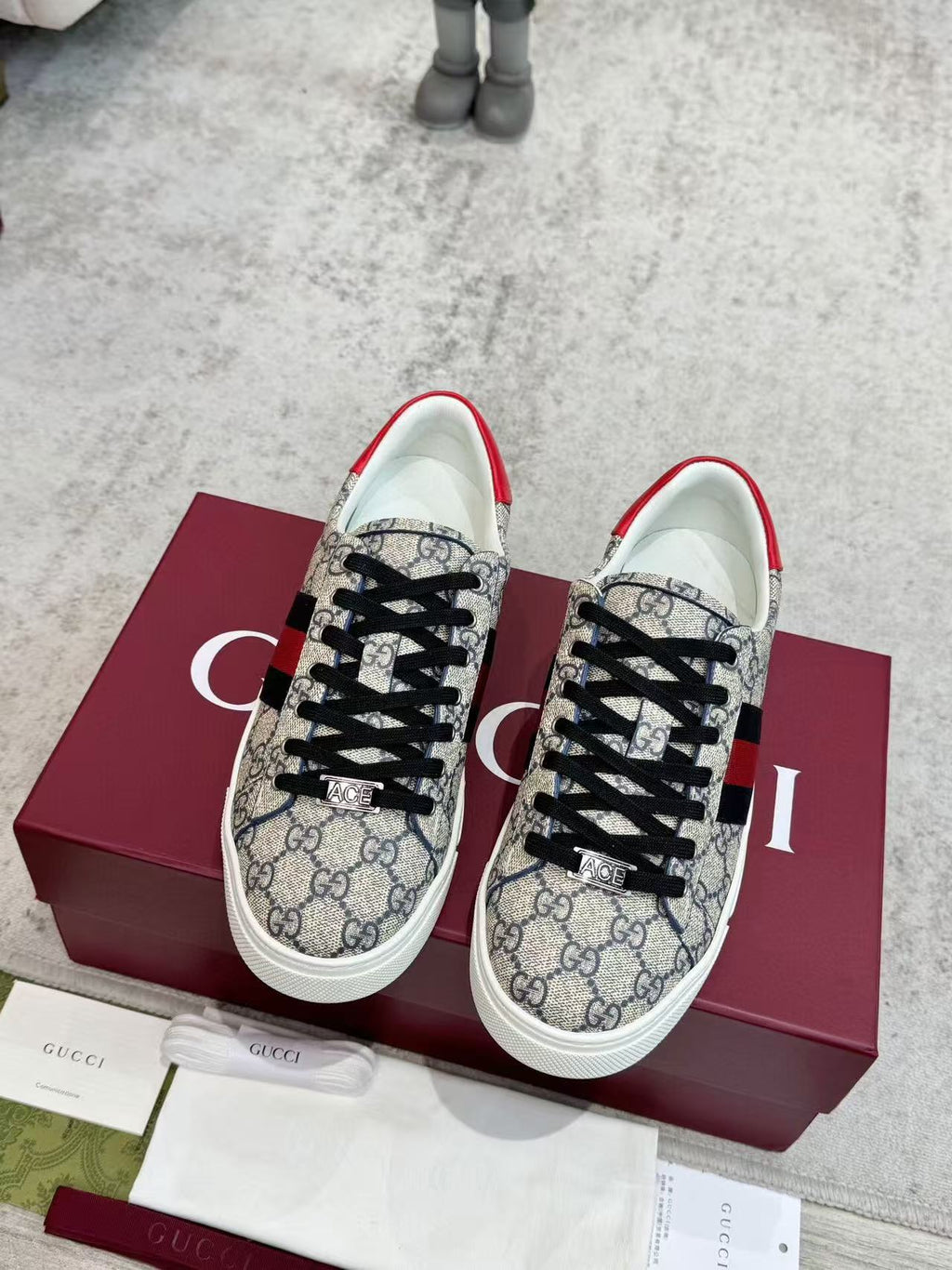 ACE TRAINER CANVAS IN WEB BEIGE