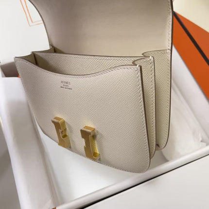 CONSTANCE 18 MILKY WHITE EPSOM GOLD HARDWARE