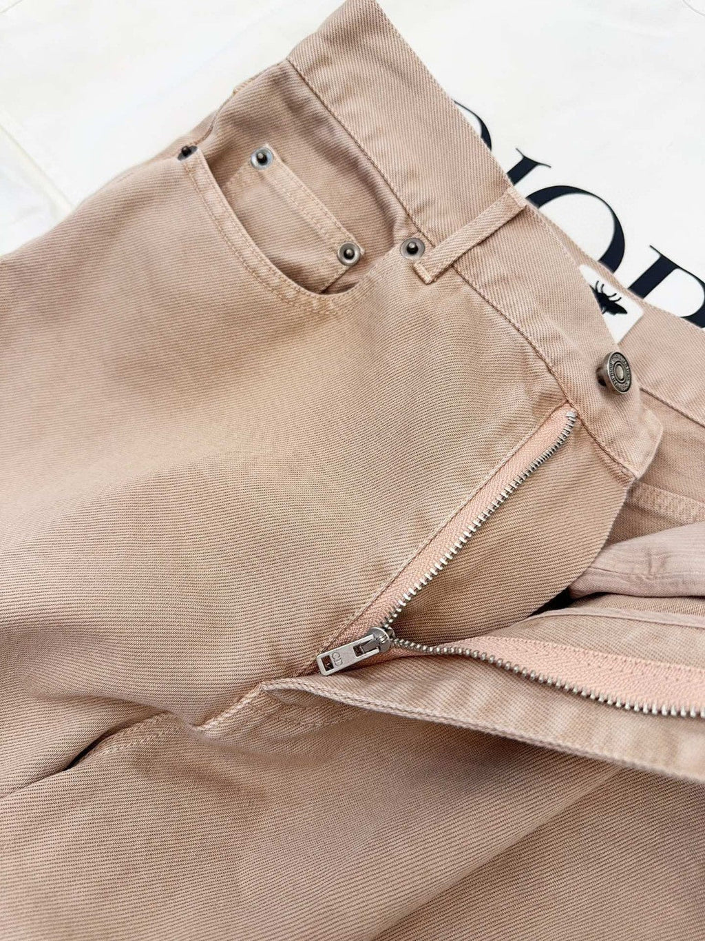 CD 25S STRAIGHT JEANS SMOKY PINK COTTON