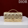 CD BAG 21 IN GOLD CALFSKIN WITH GOLD HARDWARE