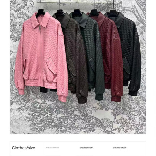 BOTTEGA VENETA JACKET IN BURGUNDY RED LEATHER