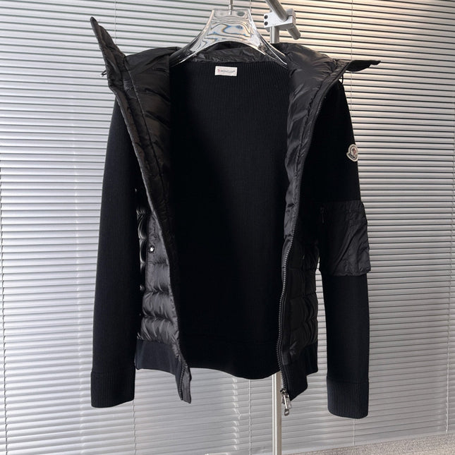 MONCLER BLACK PUFFER JACKET STYLE 2424