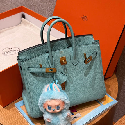 HM BIRKIN 25 BAG IN BLEU ATOLL TOGO LEATHER GOLD HARDWARE