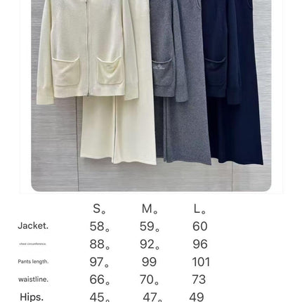 LP KNIT CARDIGAN & WIDE-LEG PANTS SET STYLE 39