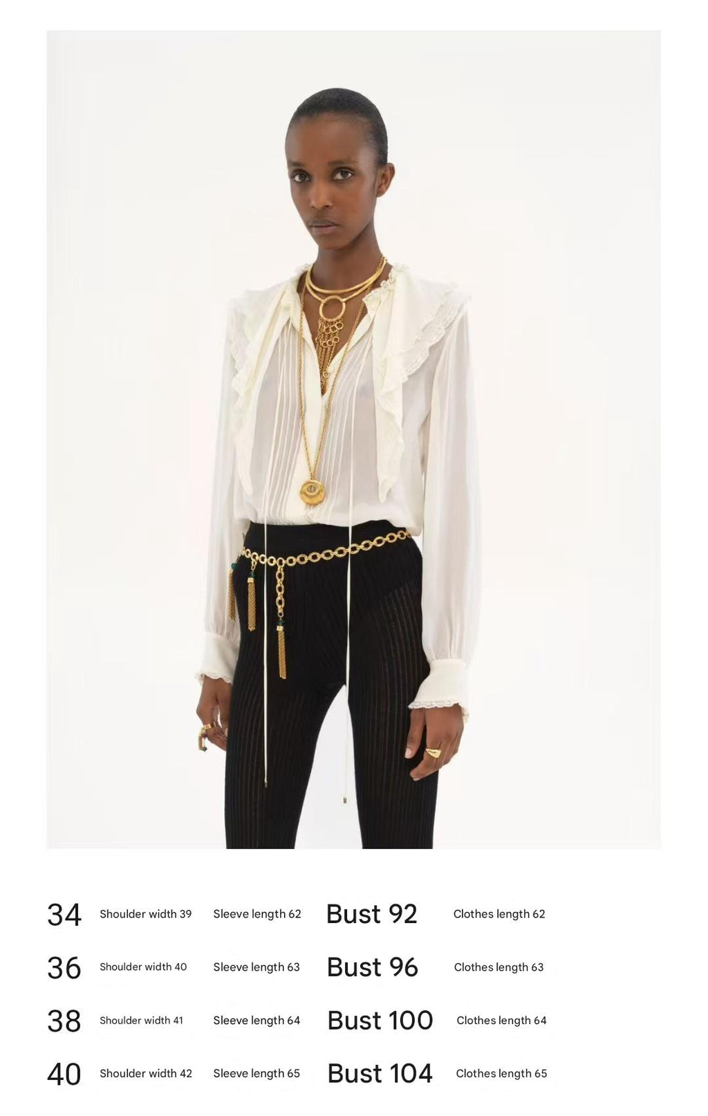 CHLOE RUFFLED LACE-TRIMMED COLLAR SILK-CHIFFON BLOUSE IN WHITE