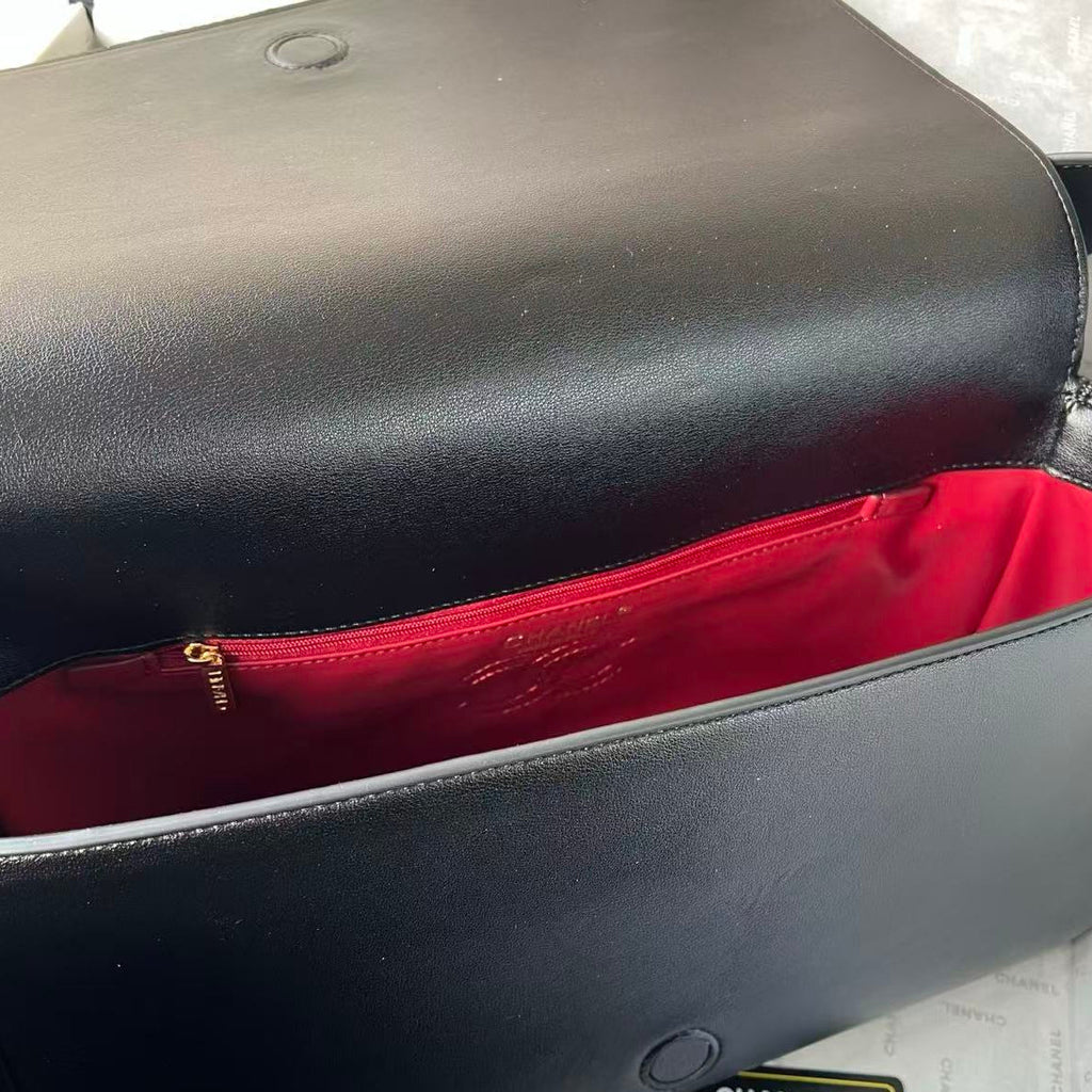 26S MESSENGER BAG MATTHIEU BLAZY IN BLACK LAMBSKIN