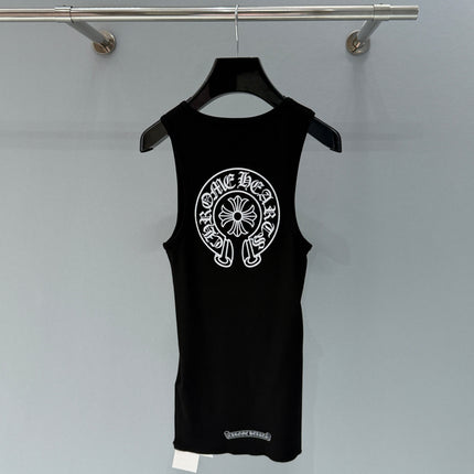 CHROME HEARTS HORSESHOE LOGO TANKTOP IN BLACK