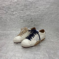 SNEAKERS IN LIGHT GRAY SUEDE WITH SILVER METALLIC STAR