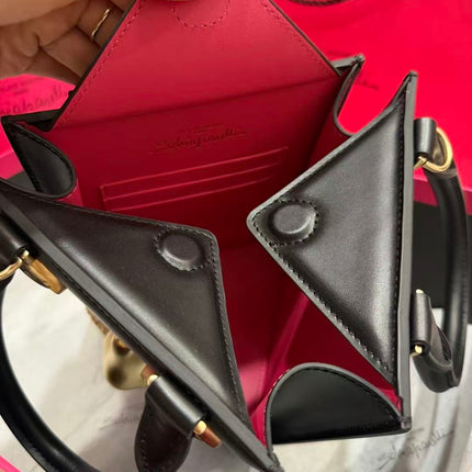 SCHIAPARELLI ANATOMY JEWELRY BAG 20 IN BLACK CALFSKIN