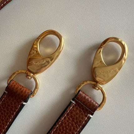 SCHIAPARELLI ANATOMY JEWELRY BAG 20 IN BROWN CALFSKIN